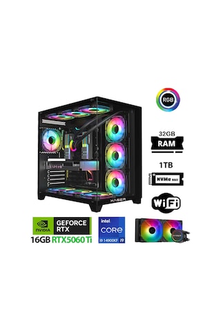 Xaser Lexus X730 i9-14900KF 32 GB 1 TB SSD 16 GB RTX5060Ti Masaüstü Oyuncu Bilgisayarı