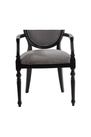 Bengimobilya Sandalye Zus008 Tam Kolçak Model Kayın Retro Torna Ayak Siyah Ren