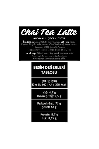 Nera Chai Tea Latte Toz İçecek 1 KG