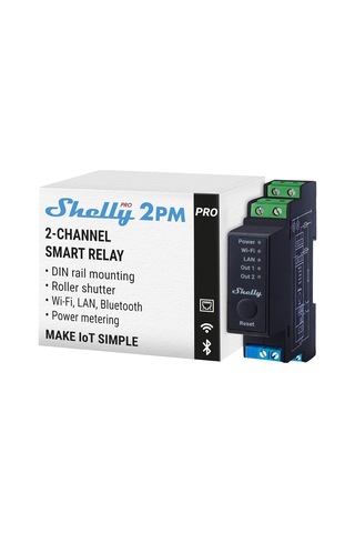 Pro 2pm Wlan & Lan 2 Kanallı Akıllı Röle Şalteri, Akım Ölçümü 25 A Ev Otomasyonu Alexa Ve Google Hom