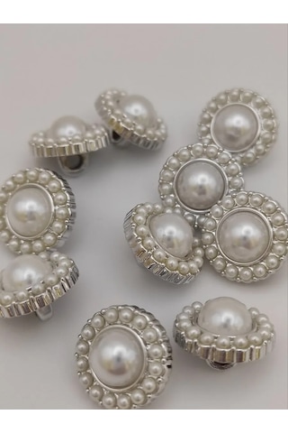 Modiste İnci Düğmeler, 10 Adet, 15 Mm Çap 308541579