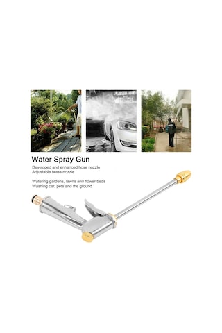 Samdoo Brasslı Zink Alyuminyum Su Spreyi - Ayarlandırabilir Basınçlı, Bahçe Sulama Ve Araba Yıkama İçin Uygun, 3/4 İnç Hortum Bağlantısı