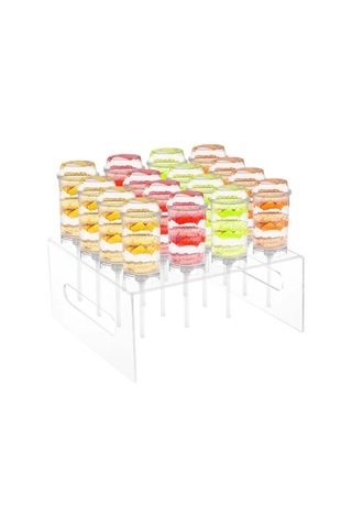 Cbtx Yx043 Akrilik Şeffaf Tui Tui Le Kek Koni Standı 16 Delikli Kek Standı