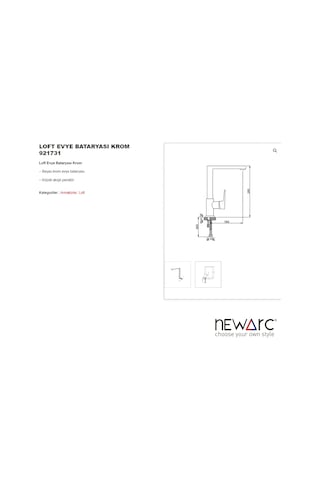 Newarc 921731 Loft Eviye Bataryası Krom