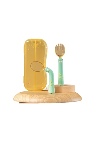 Maiyame 6 Aydan Büyük Bebekler İçin Egzersiz Çatal Kaşık Seti - Silikon Uçlu, 360 Eğilebilir, Isı Dayanıklı, Taşınabilir Depolama Kutusu Mavi