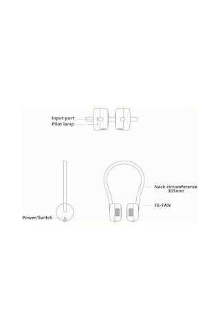 Zoyzoıı F8 Üç Hızlı Soğutma Fanı Çocuklar İçin Kanatsız Boyun Askılı Fan - Rocket Roket