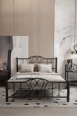 Aksviva Orkide Çift Kişilik Ferforje Metal Karyola