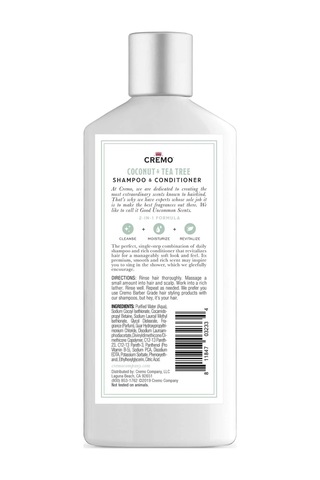 Cremo 2in1 Coconut & Tea Tree Şampuan ve Saç Kremi 473ML