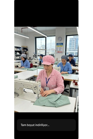 Pembe Pötikareli Aşçı Kepi, Mutfak Bonesi,garson ,fırıncı Bonesi-lastikli İş Bonesi