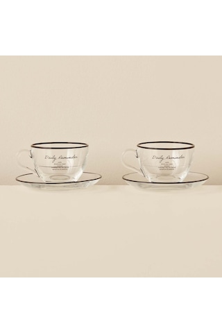 Bella Maison Daily Reminder 2'li Çay Fincan Seti 240 CC Siyah