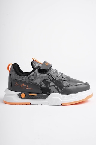 Muggo Gumball Garantili Bağcıklı Ve Cırtlı Unisex Çocuk Sneaker Spor Ayakkabı Füme