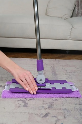 Mikrofiber Sihirli Mop Paspas Mandallı Başlık Sayesinde İstediğiniz Bezi Takıp Kullanabilirsiniz