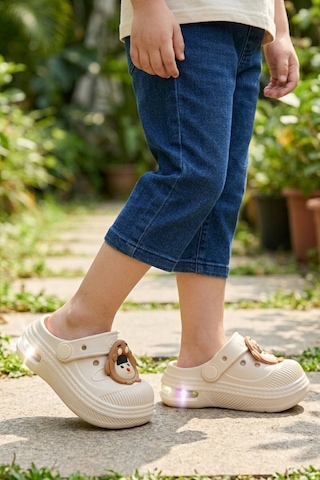 Walkway Ekru Eva Hafif Esnek Unisex Çocuk Sabo Terlik 2316 B-p