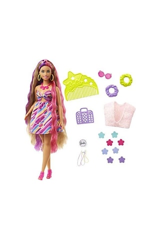 Barbie Tamamen Saç Bebek Kıvrımlı Fantezi Saç HCM89 Lisanslı Ürün