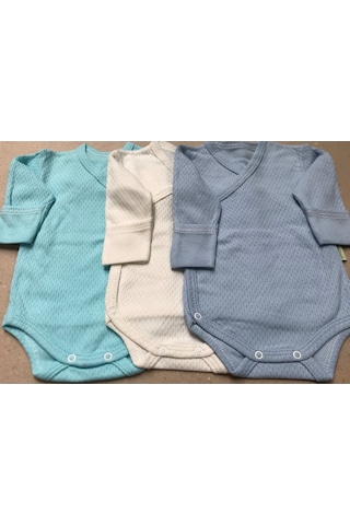 Özdemirlitekstil Bebelino Çıtçıtlı Badi Kruvaze (3'Lü Paket) (456558822) Çok Renkli