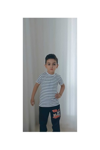Makentmoda Çocuk Yazlık Ince Çizgili Yarım Kol T-shirt Beyaz