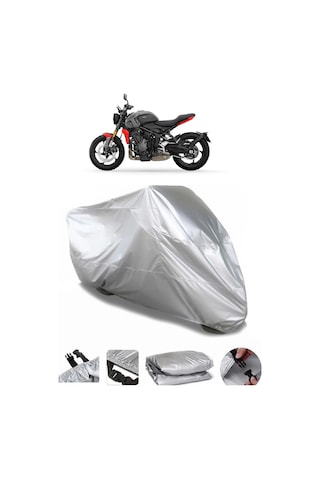 Triumph Trident 660 Gri Motosiklet Brandası Kilit Uyumlu