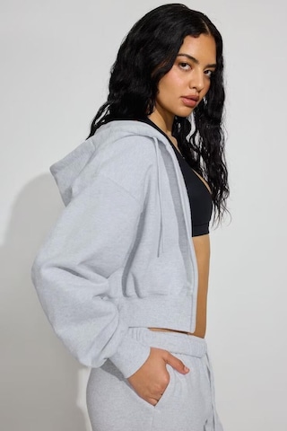 Karmelanj Crop Kapşonlu Fermuarlı Kadın Sweatshirt Mg2608 Karmelanj