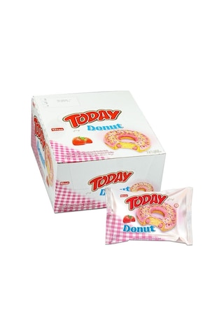 Today Donut Kek Çilekli 35 Gr. 24 Adet (1 Kutu)