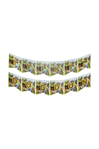 Minecraft Temalı İyi Ki Doğdun Banner Tüm Yaşlar
