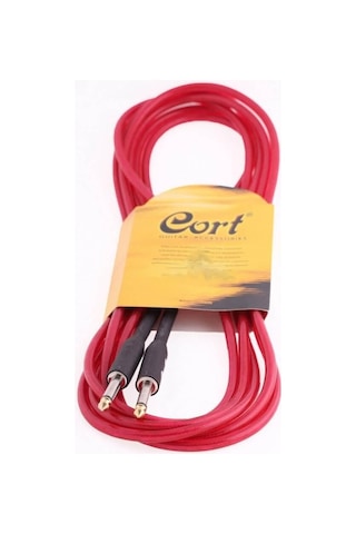 Cort Ca525red Enstrüman Kablosu Şeffaf Kırmızı Gürültüsüz 5 Metre