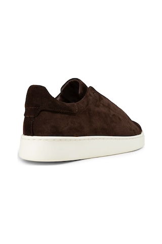 Deery Erkek Gizli Bağcıklı Hakiki Süet Kahverengi Sneaker - 04444mkhve02