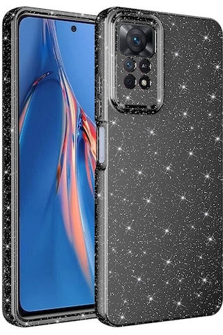 Goocamp Redmi Note 12 Pro 4g Kılıf Kamera Korumalı Simli Lüks Koton Kapak - Gri Gri
