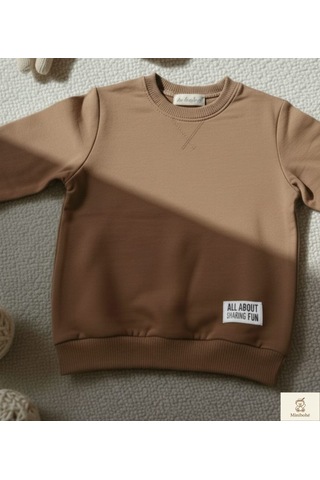 Minibohe Erkek Çocuk Sweatshirt Kahve Kahverengi