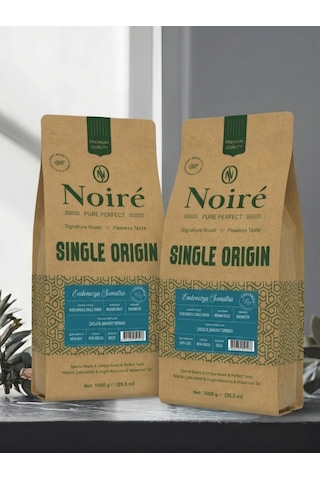 2'li Set Noire Endonezya Sumatra 1kg %100 Arabica Orta Sert, Çikolata & Baharat Topraksı Kahve Çekirdek