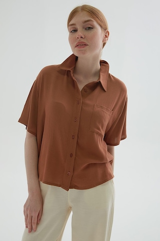 Fashion Friends Bayan Gömlek 25y0515k1 Kahve Kahve