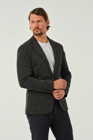 Bonesti Erkek Slim Fit Blazer Ceket Siyah Desenli