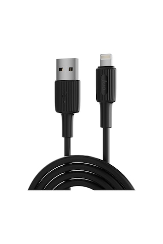 Juo JCBS111-B 12 W 2.4A USB-A To Lightning Hızlı Şarj Ve Data Kablosu Siyah 1 M
