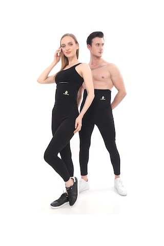 Sh Mağazacılık Unisex Termal Terleten  Siyah  Bel Korse Kemer Siyah