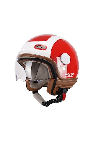 Cgm 191g Pix Sprint Rosso Bianco Sagomata Açık Kask Kırmızı-beyaz