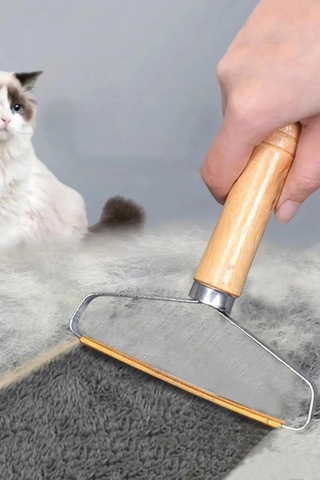Büro Ev Ofis Yazlık Hijyeni İçin Ahşap Saplı Metal Çift Taraf Elbise Halı Tüy Tiftik Toparlayıcı Diğer