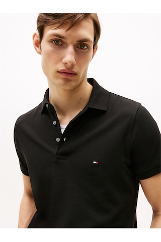 Tommy Hilfiger Core 1985 Slım Polo Erkek Siyah T-shirt - Mw0mw17771