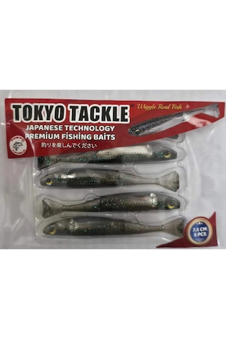 Tokyotackle Wiggle Real Fish Silikon Balık Yem 7.5cm 5'li Paket