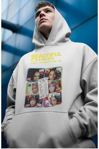 Sevbano Katseye Beautiful Chaos Kpop Müzik Grubu Ön Baskılı Unisex Oversi beyaz