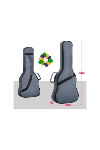Midex CS-24 Concert Ukulele Çantası Gigbag Soft Case Kılıf (10 Pena ve Takım Tel Hediye)