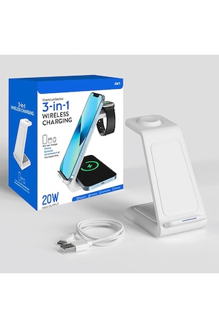3in1 20w Kablosuz Şarj Magsafe Uyumlu İphone Telefonlar Ve Apple