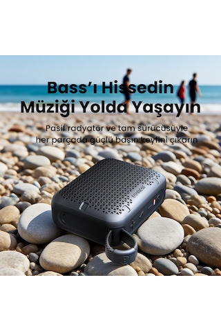 Nowgo Stone M1 5w Su Geçirmez Taşınabilir Bluetooth 5.4 Hoparlör Gri