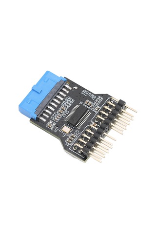 Fosenze Usb 3.0 19pin Ana Kart Adaptörü, Çift 9pin Usb 2.0 Ön Panel Çevirici, 480mbps, Sıcaklık Aralığı -20 C/75 C, Çoklu İşletim Sistemi Desteği