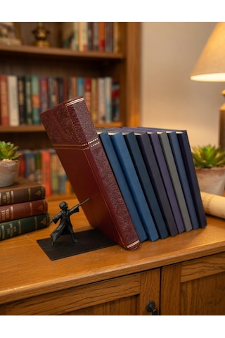 Büyücü Figürlü Görünmez Kitap Tutucu - Harry Potter Hayranlarına Özel Hediye Dekoratif Kitap Tutucu