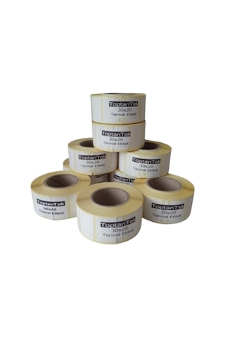 30X20 TERMAL ETİKET TOPLAM 8 RULO 8000 ADET (TAM METRAJ)