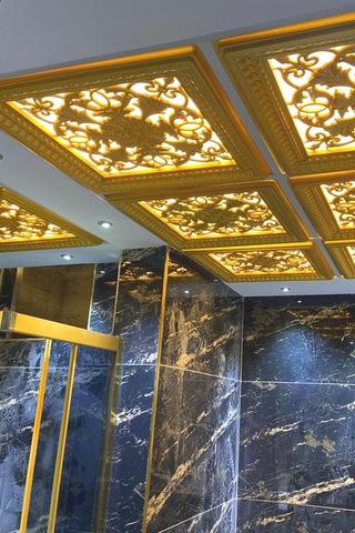 Saray Tavan 60 Cm Kahve Eskitme Dekoratif Saray Tavan Paneli Asma Tavan Uyumlu