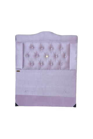 Bengimobilya Baza Başlık 90*190 Cm Tay Tüy Pembe Silinir Kumaş Kapitone Model