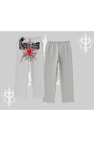 Beyaz Baggy Eşofman Altı Spider Undercover Gri