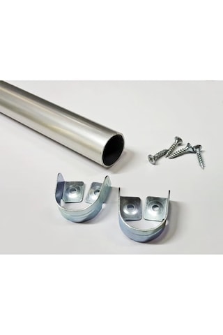 100 Cm Vestiyer İçi Askı Borusu Yuvarlak Metal