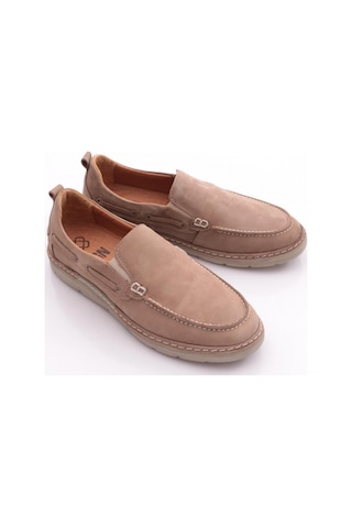 Dgn 24117 Erkek Comfort Ayakkabi Bej Nubuk