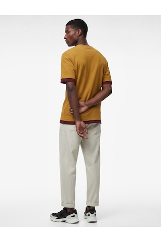 Koton Pamuklu Cepli Beli Bağcıklı Bol Oversize Jogger Jean Pantolon Taş 6sam40275nd